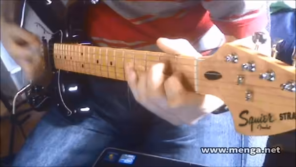 playing guitar