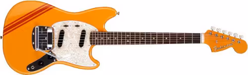 fender mustang competition yellow electric guitar