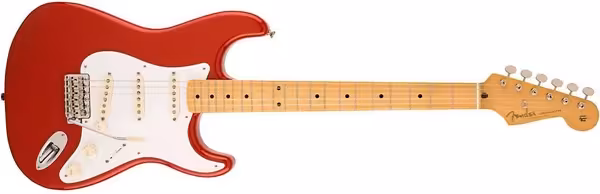 fender 50s stratocaster rangoon red electric guitar