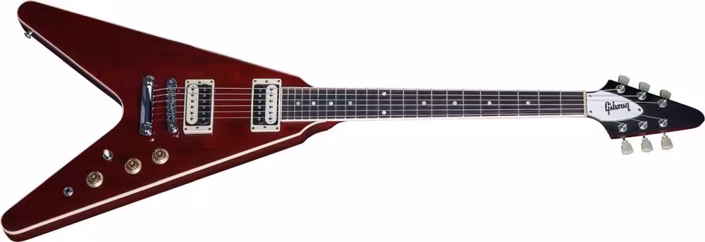 gibson usa flying v pro t wine red