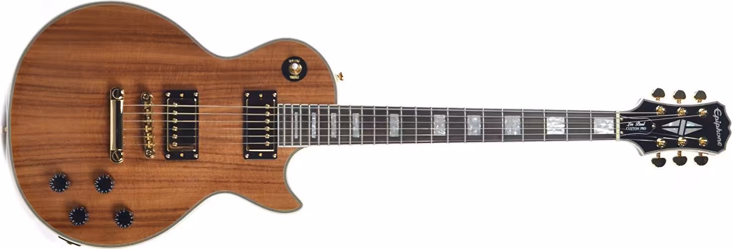 epiphone les paul custom pro koa