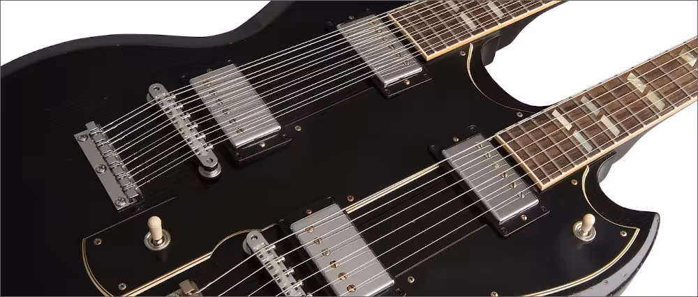 gibson custom double neck slash sg electric guitar