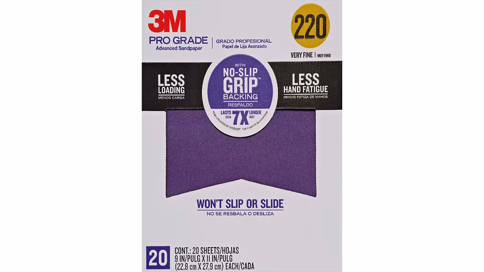 220 grit sandpaper