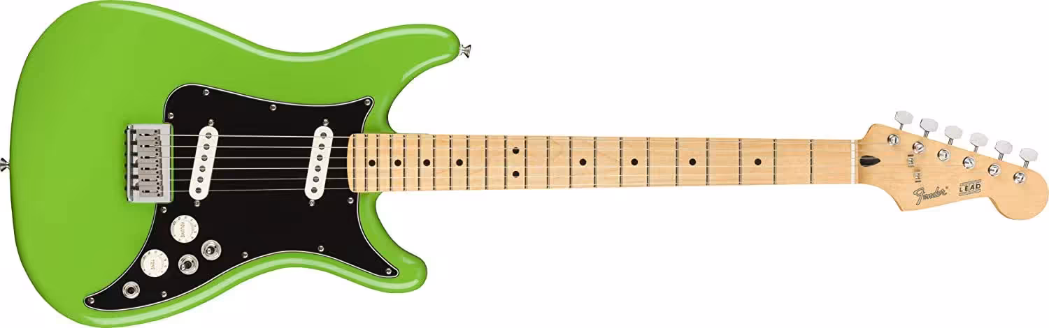 fender player lead ii neon green electric guitar