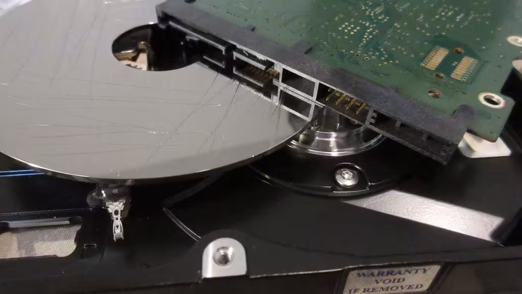 destroyed hard drive