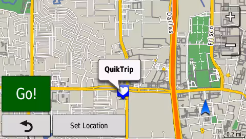speech bubble for a favorite on a garmin nuvi