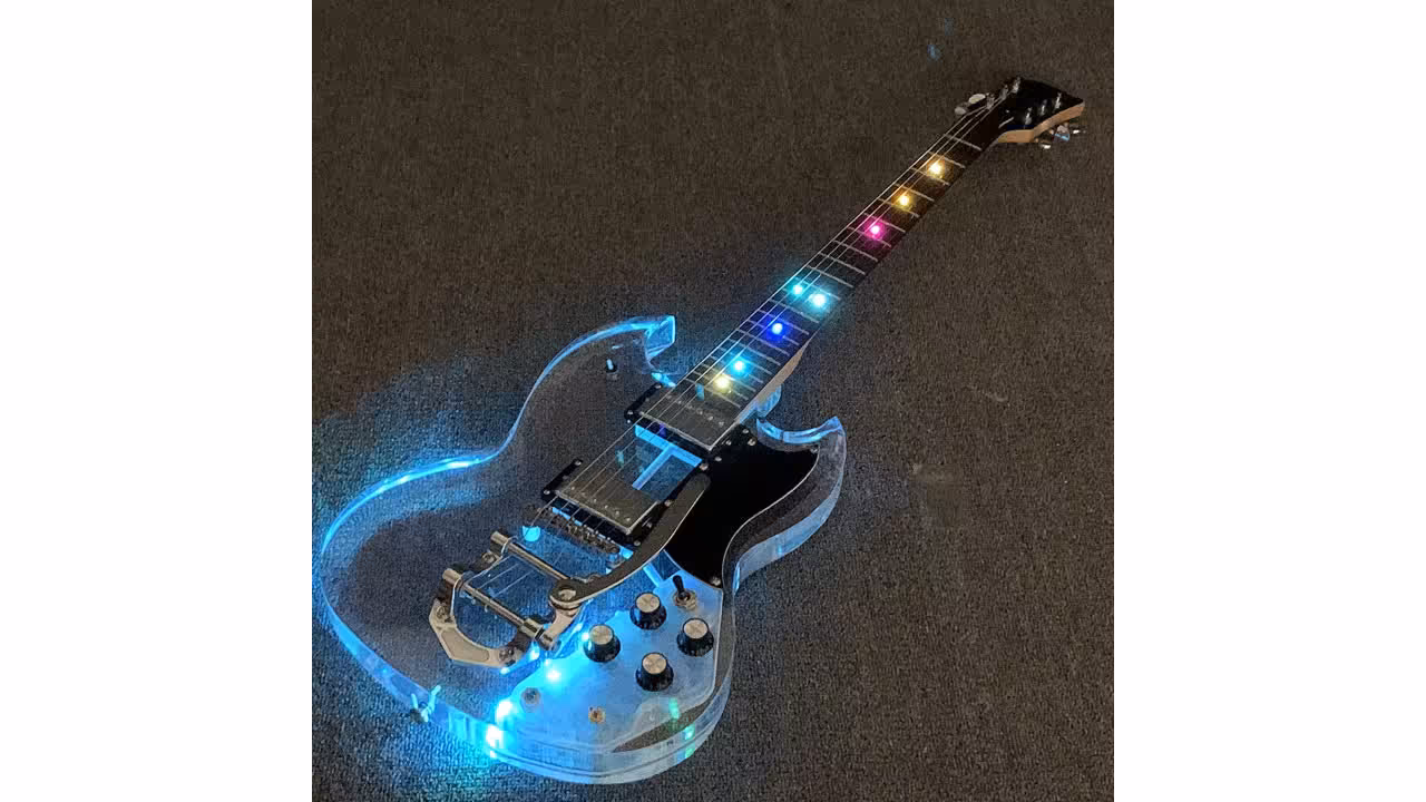 acrylic sg guitar led