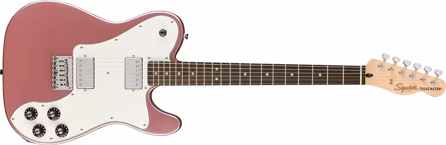squier affinity telecaster deluxe burgundy mist electric guitar