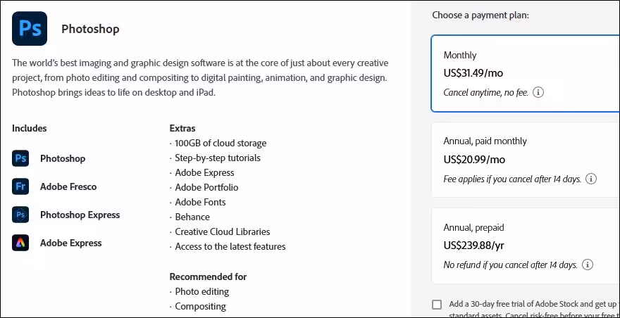 photoshop purchase