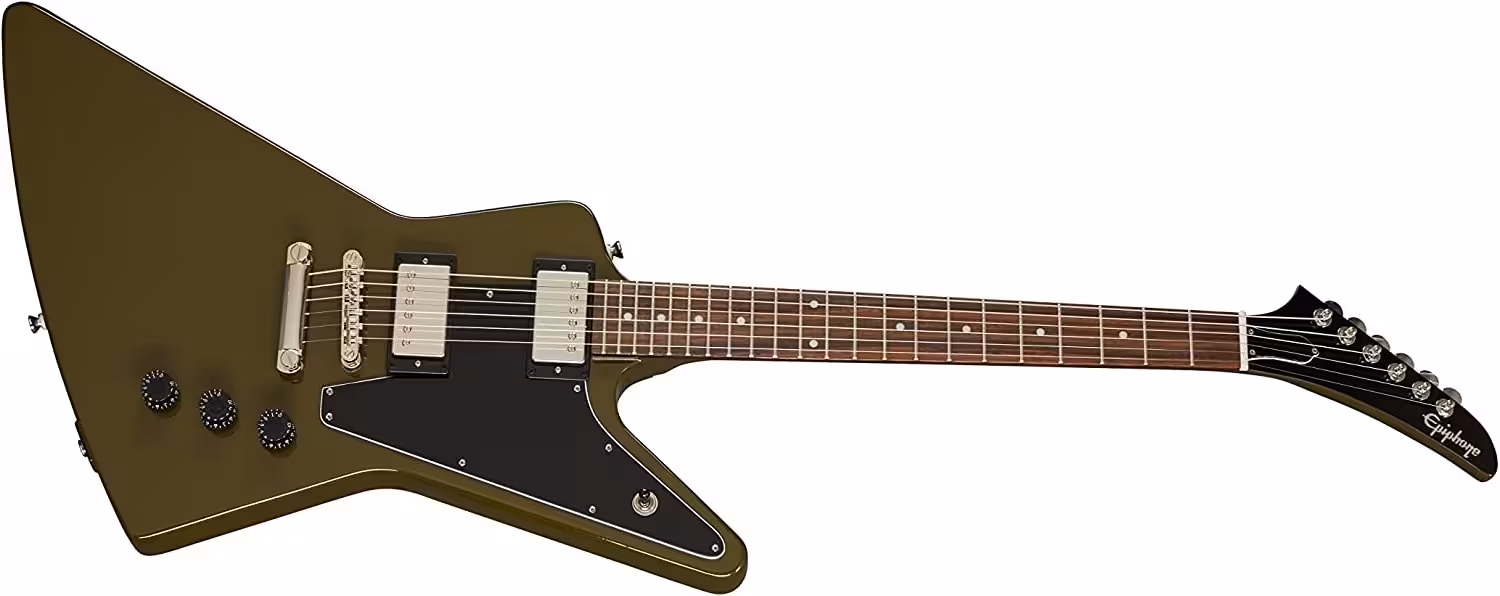 epiphone explorer olive drab electric guitar