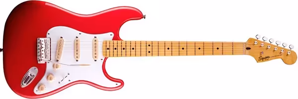 squier classic vibe 50s stratocaster fiesta red electric guitar