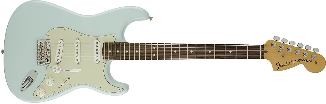fender american special stratocaster sonic blue electric guitar