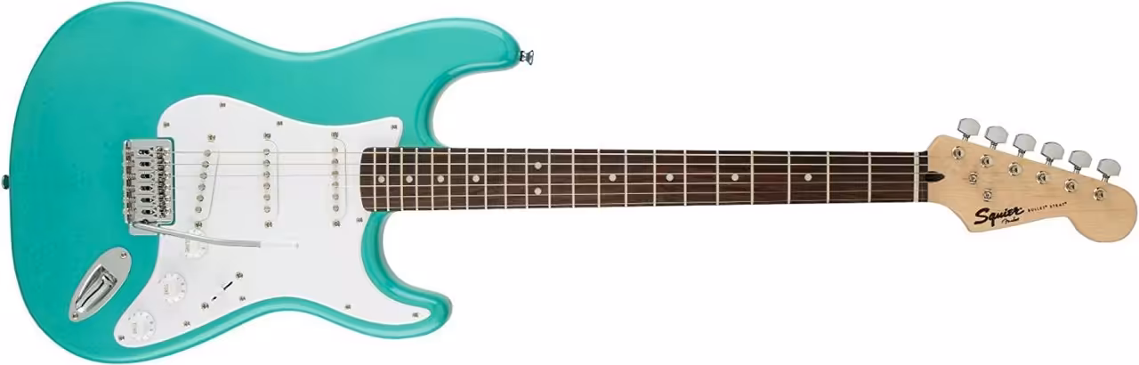 squier bullet stratocaster sea foam green