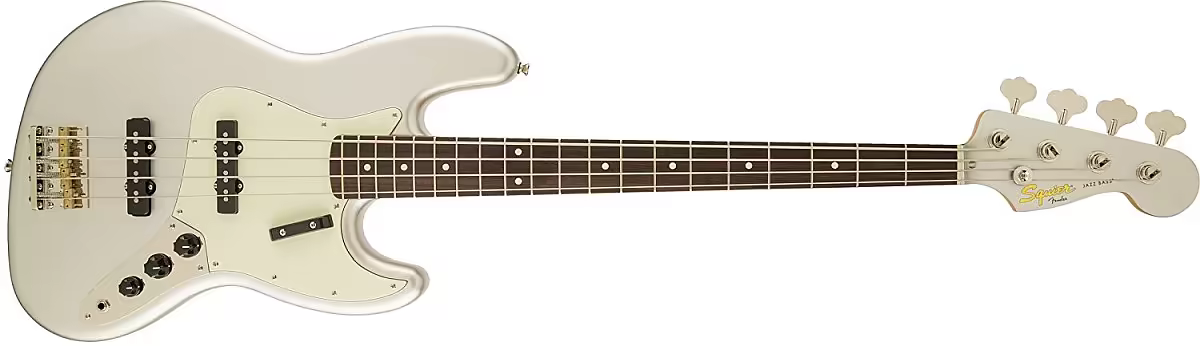 squier jazz bass 60s inca silver electric bass guitar