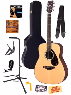 yamaha fg700s folk acoustic guitar bundle