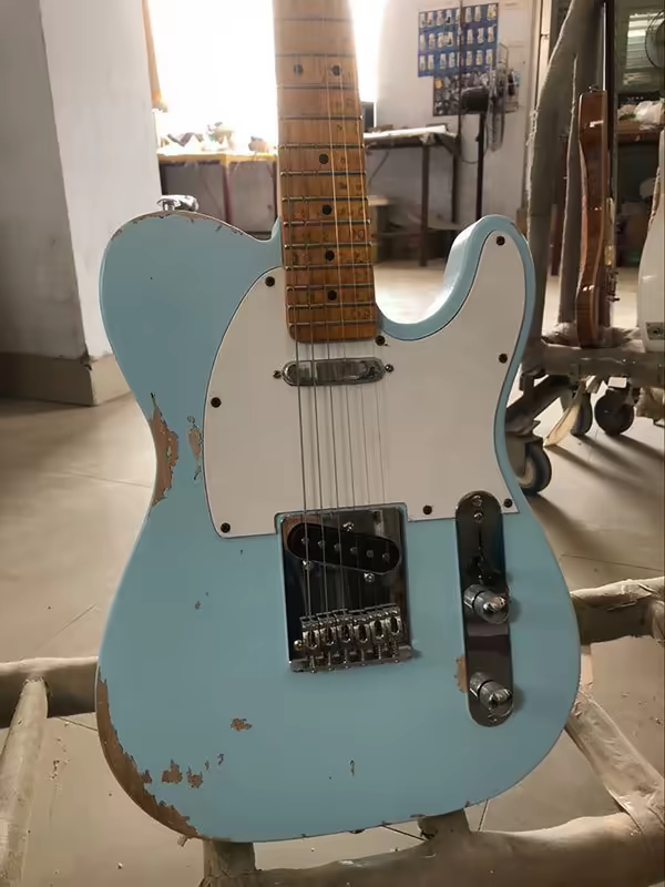 daphne blue relic tele guitar