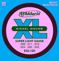 daddario exl120 guitar strings
