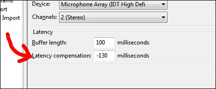 audacity latency