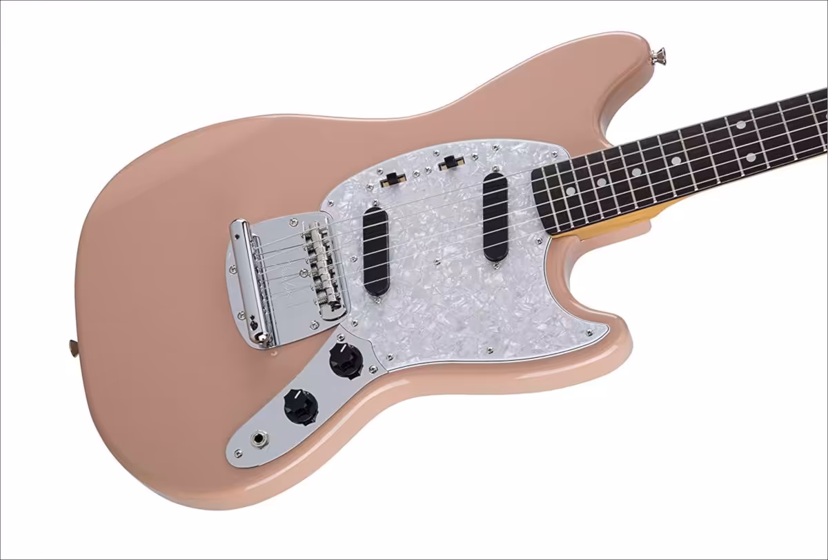 fender japan 70s mustang pink electric guitar
