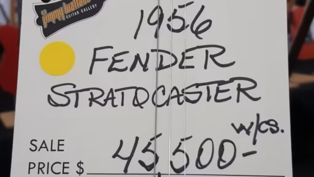 vintage stratocaster guitar price tag