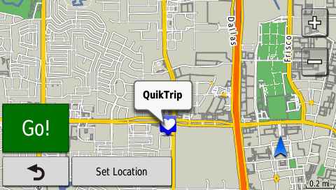 speech bubble for a favorite on a garmin nuvi