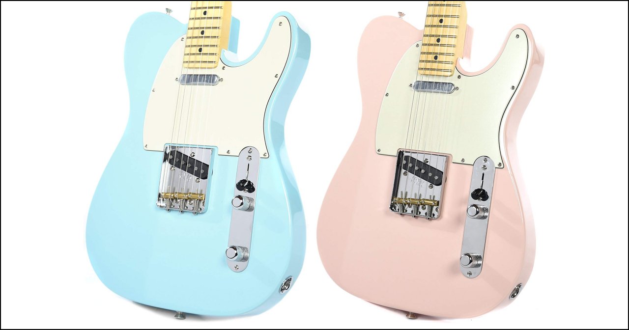 Fender American Special Telecasters in exclusive CME Daphne Blue and Shell Pink
