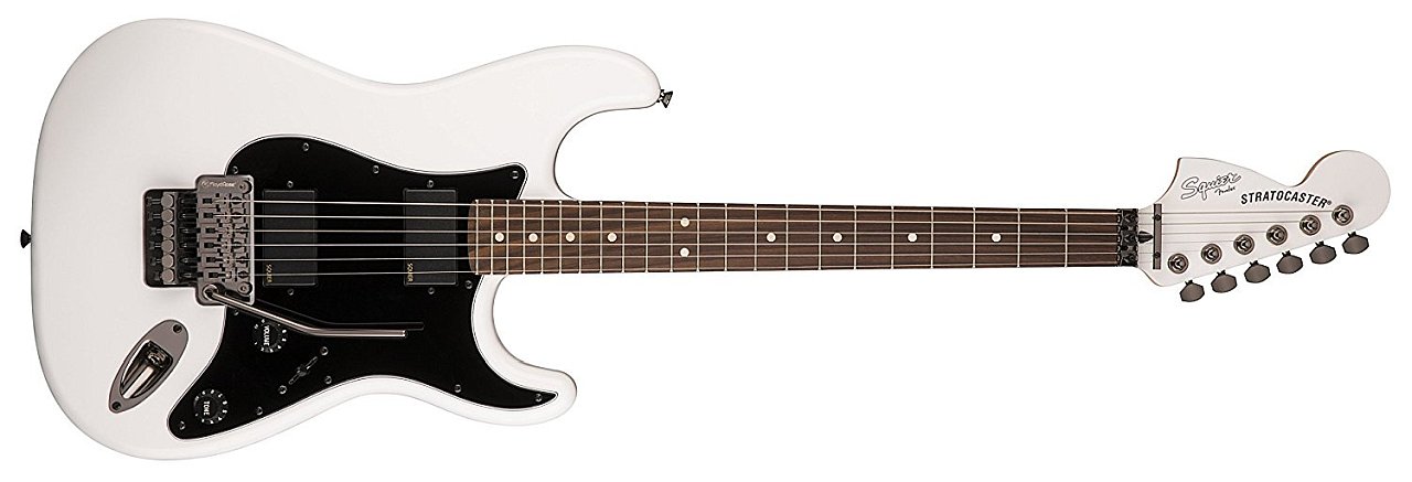 Squier by Fender Contemporary Active Stratocaster Electric Guitar - HH - Rosewood Fingerboard - Olympic White