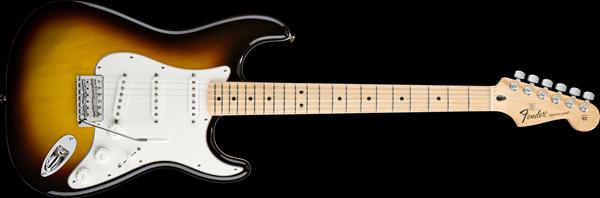 fender stratocaster brown sunburst electric guitar