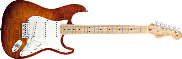 Fender Select Stratocaster, Dark Cherry Burst