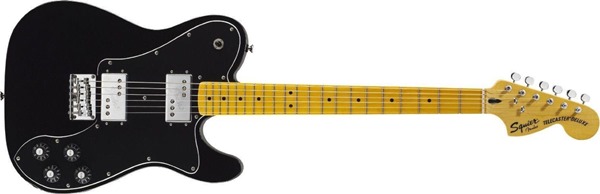 Squier by Fender Vintage Modified Telecaster Deluxe Electric Guitar, Maple Fingerboard, Black