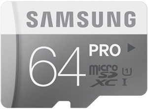 Samsung 64GB PRO Class 10 Micro SDXC up to 90MB/s with Adapater (MB-MG64DA/AM)