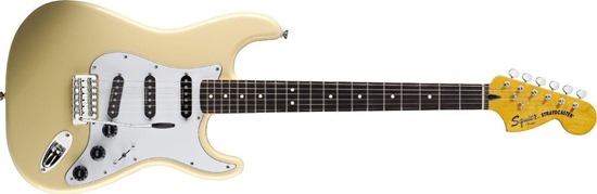 Squier by Fender Vintage Modified 70's Stratocaster Electric Guitar, Rosewood fingerboard, Vintage White