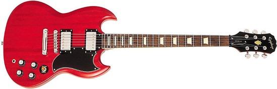 Epiphone SG EGGVWCCH1 Vintage Solid-Body Electric Guitar, Worn Cherry