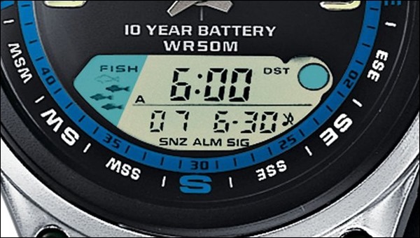 Casio AW-82 digital display