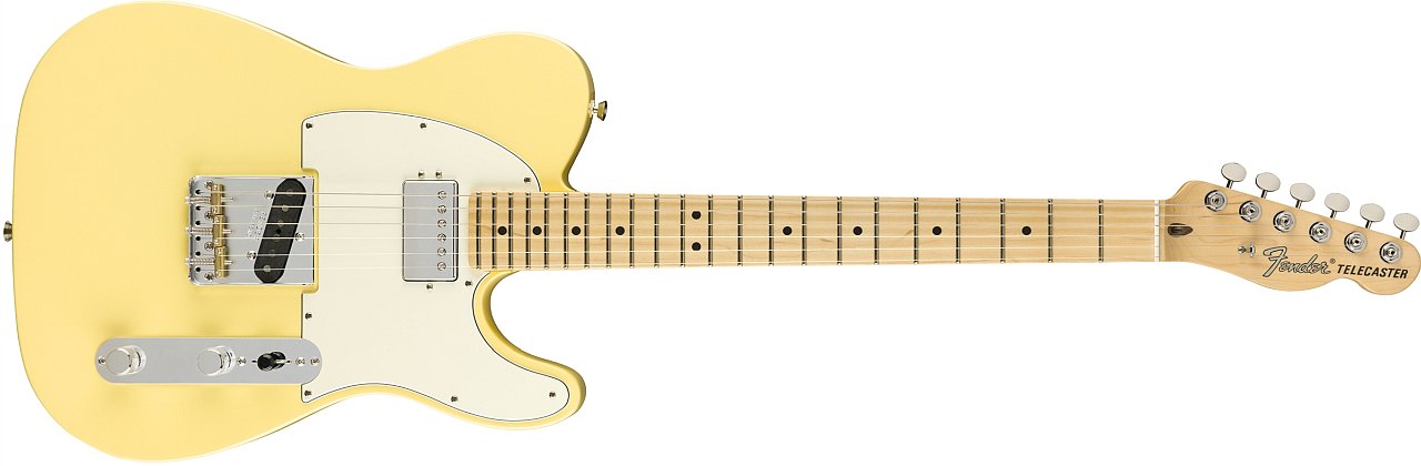 Fender American Performer Telecaster Hum Electric Guitar (Vintage White, Maple Fingerboard)