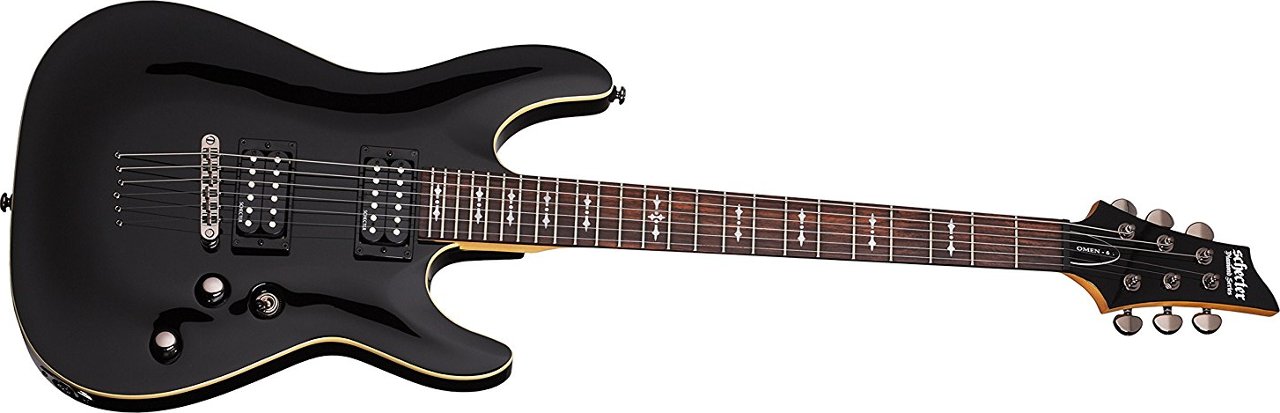 Schecter OMEN-6 6-String Electric Guitar, Black
