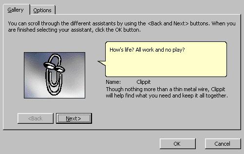 Microsoft Office 97 Assistant - Clippit