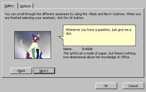 Microsoft Office 97 Assistant - Scribble