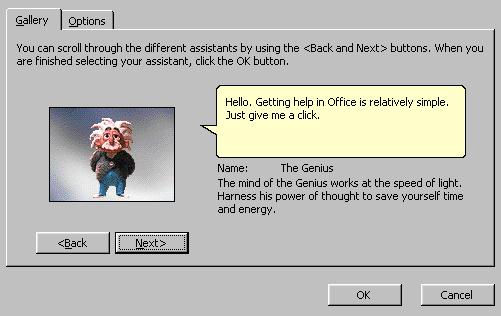 Microsoft Office 97 Assistant - The Genius