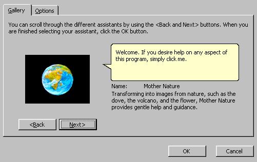 Microsoft Office 97 Assistant - Mother Nature