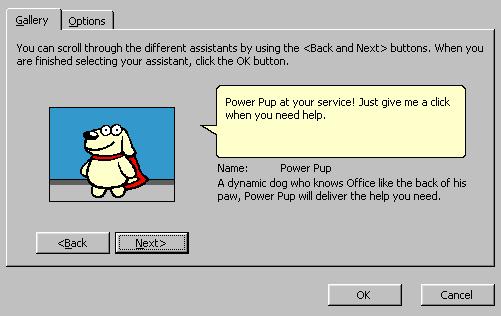 Microsoft Office 97 Assistant - Power Pup