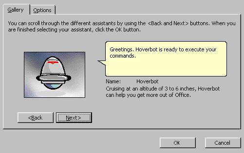 Microsoft Office 97 Assistant - Hoverbot