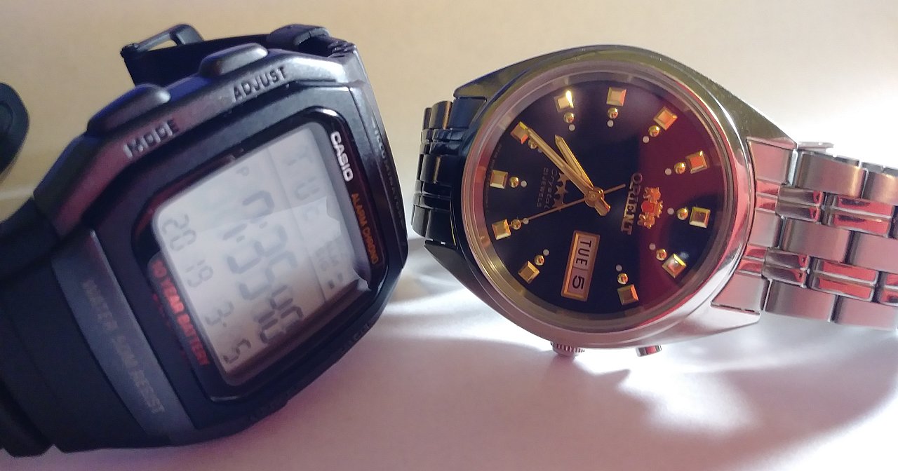 Casio W96H and Orient Tristar