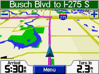 garmin streetpilot c340 house turn in