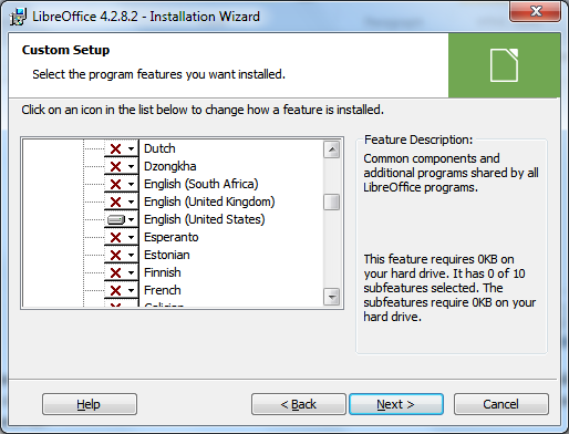 Additional user interface languages
