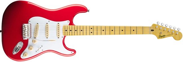 red stratocaster guitar