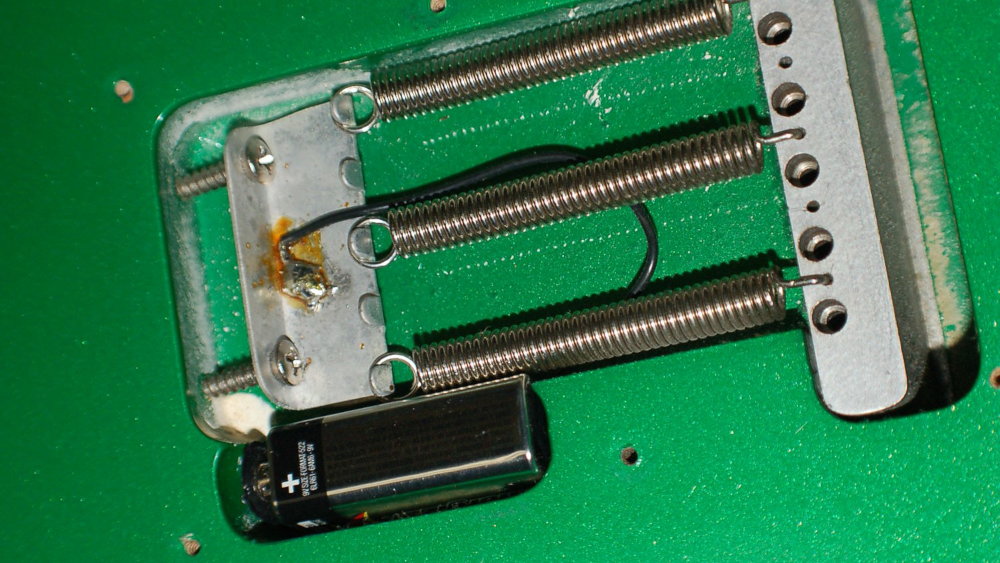 1989 Fender Eric Clapton Stratocaster battery compartment