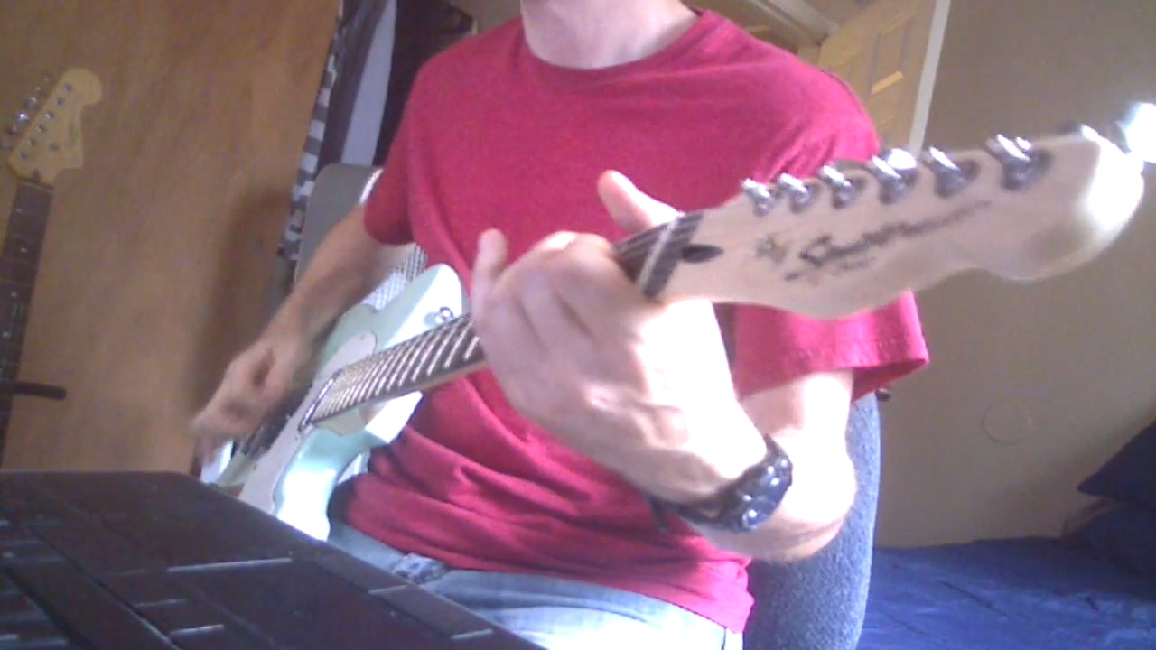 Playing a Squier Bullet Telecaster