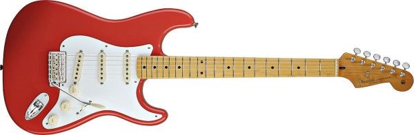 Fender Classic Series 50s Stratocaster Electric Guitar with Maple Fingerboard - Fiesta Red
